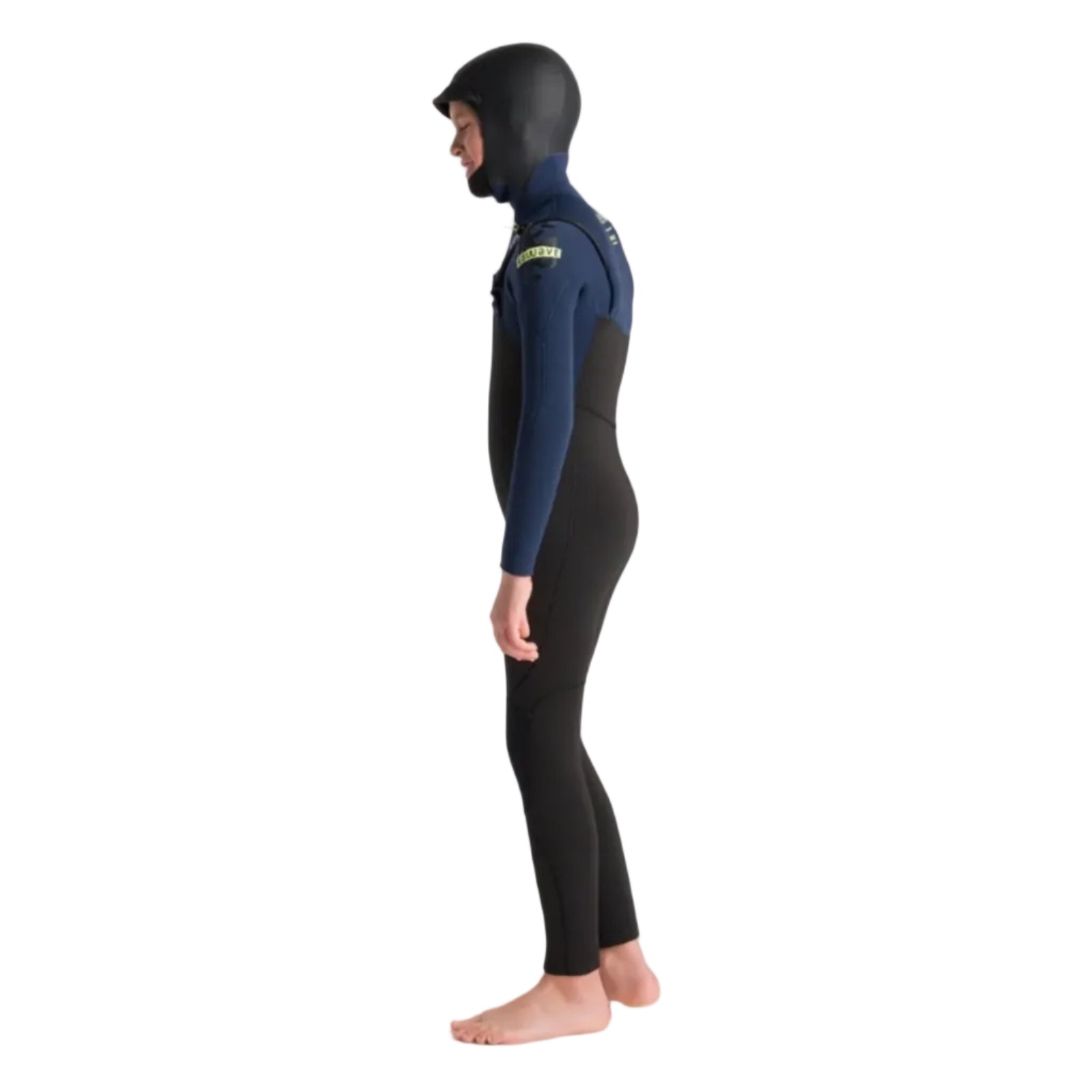C-Skins NuWave Session 5/4mm Junior GBS Hooded Winter Wetsuit 2026 - Black / Bluestone X / Cool Green