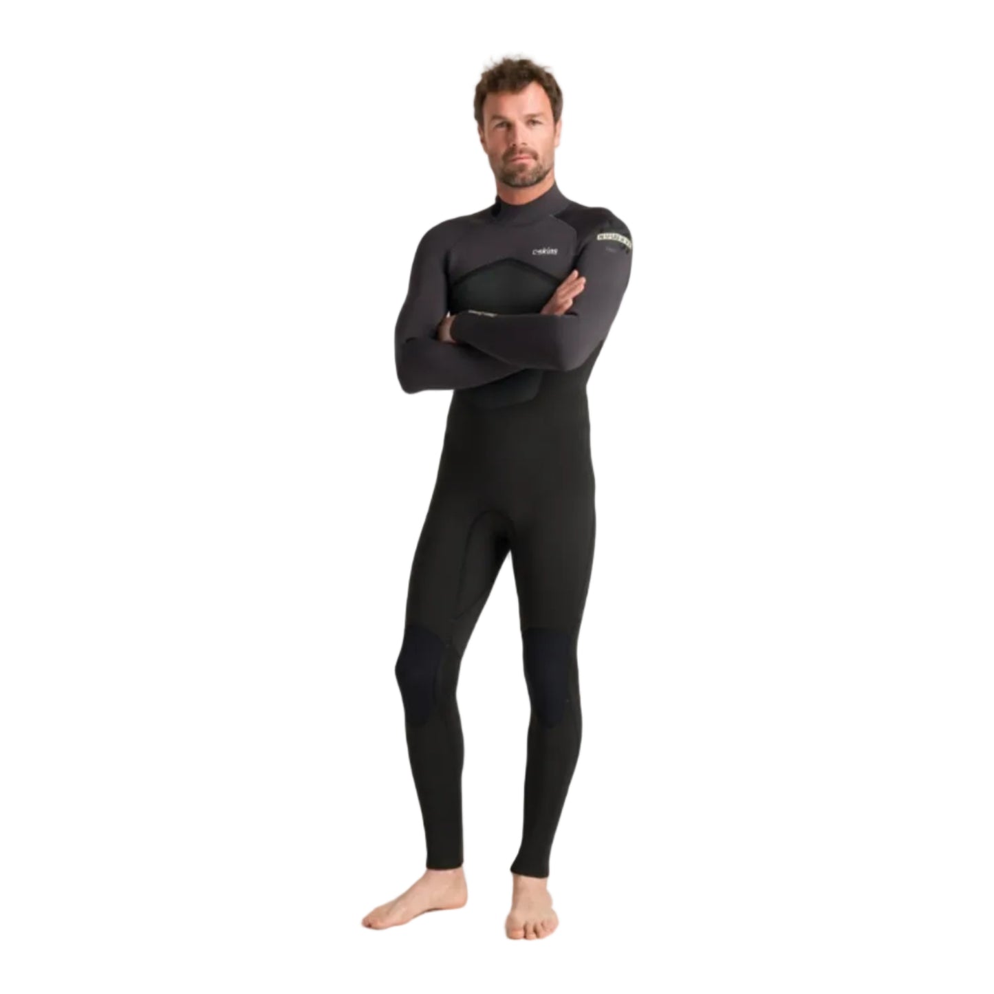 C-Skins NuWave Legend 4/3mm Men's GBS Back Zip Wetsuit 2026 - Black/Meteor/Yellow