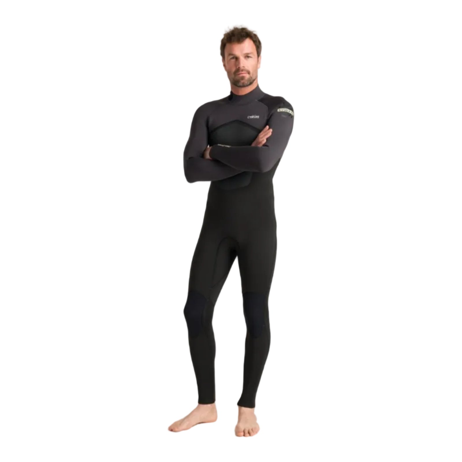 C-Skins NuWave Legend 4/3mm Men's GBS Back Zip Wetsuit 2026 - Black/Meteor/Yellow