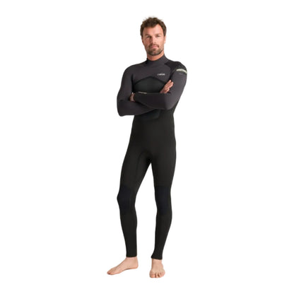 C-Skins NuWave Legend 4/3mm Men's GBS Back Zip Wetsuit 2026 - Black/Meteor/Yellow