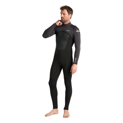 C-Skins NuWave Legend 4/3mm Men's GBS Back Zip Wetsuit 2026 - Black/Meteor/Yellow