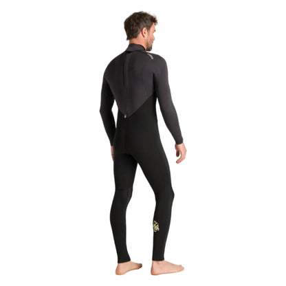 C-Skins NuWave Legend 4/3mm Men's GBS Back Zip Wetsuit 2026 - Black/Meteor/Yellow
