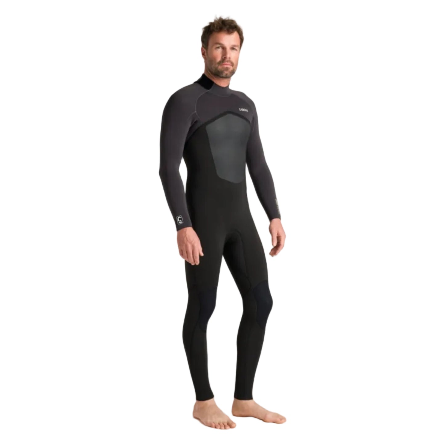 C-Skins NuWave Legend 4/3mm Men's GBS Back Zip Wetsuit 2026 - Black/Meteor/Yellow