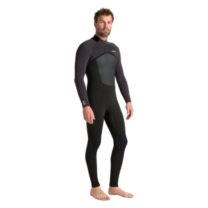 C-Skins NuWave Legend 4/3mm Men's GBS Back Zip Wetsuit 2026 - Black/Meteor/Yellow