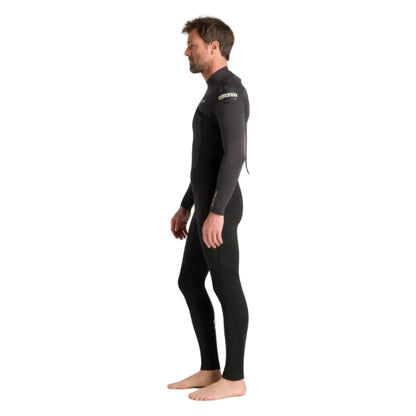 C-Skins NuWave Legend 4/3mm Men's GBS Back Zip Wetsuit 2026 - Black/Meteor/Yellow