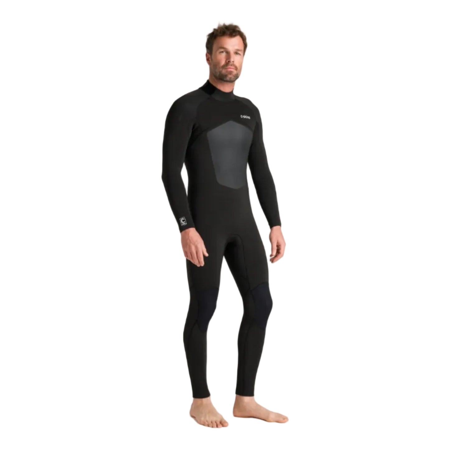 C-Skins NuWave Legend 5/4/3mm Mens GBS Back Zip Winter Wetsuit 2026 - Black/Neon Flare
