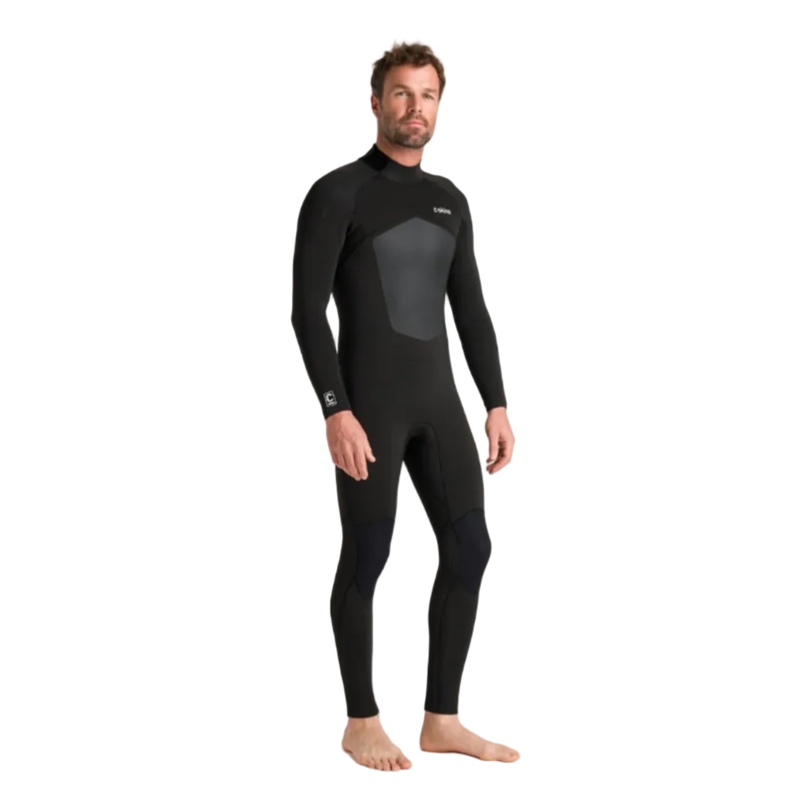 C-Skins NuWave Legend 5/4/3mm Mens GBS Back Zip Winter Wetsuit 2026 - Black/Neon Flare
