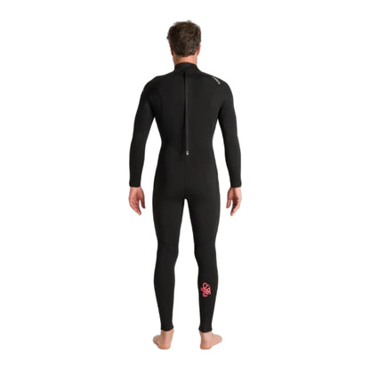 C-Skins NuWave Legend 5/4/3mm Mens GBS Back Zip Winter Wetsuit 2026 - Black/Neon Flare