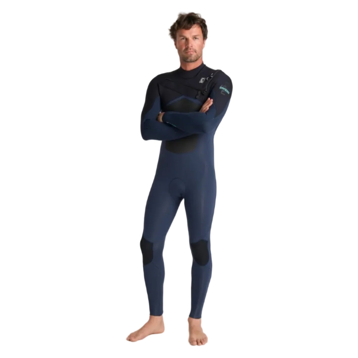 C-Skins NuWave ReWired 3/2mm Mens GBS Chest Zip Wetsuit 2026 - Bluestone / Black