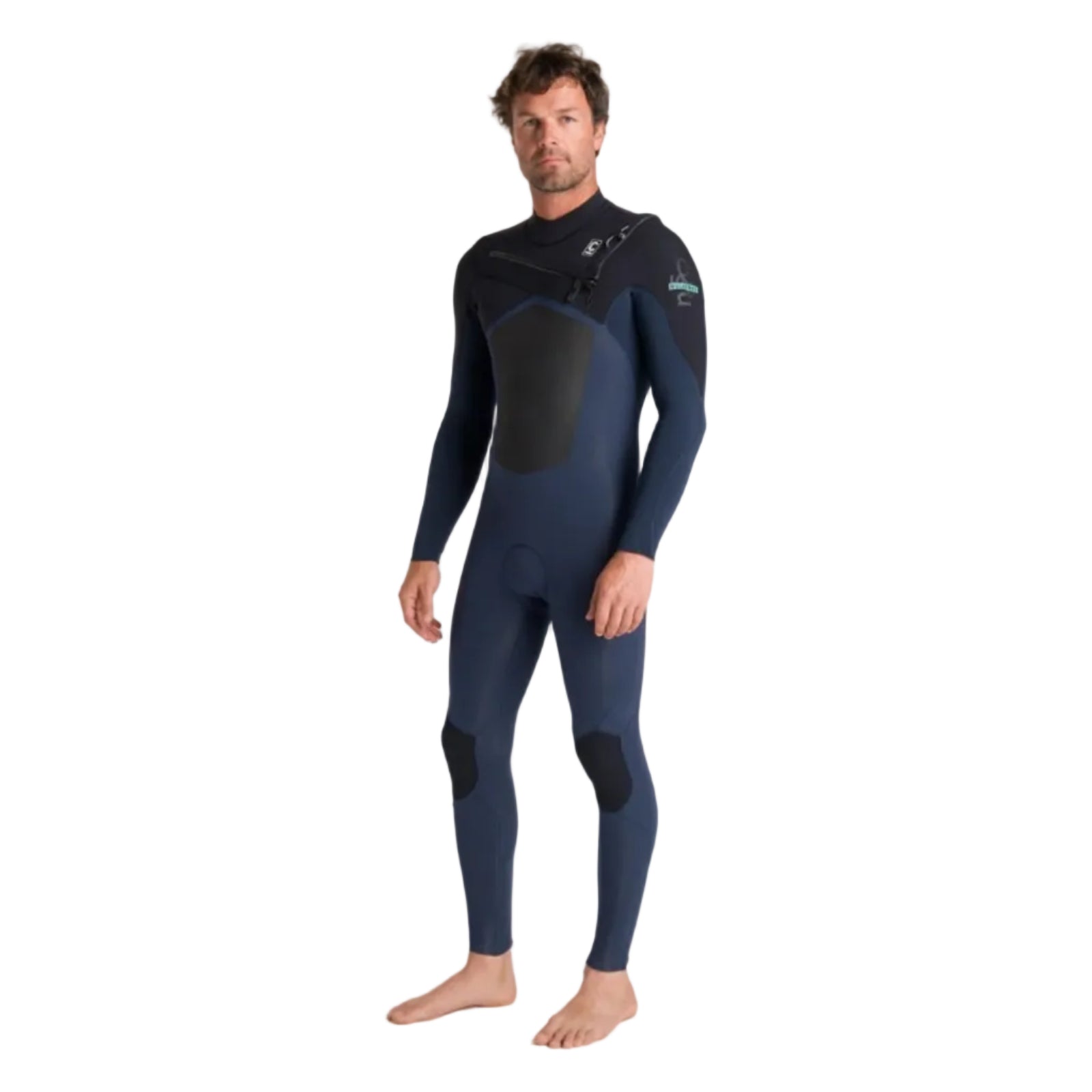 C-Skins NuWave ReWired 3/2mm Mens GBS Chest Zip Wetsuit 2026 - Bluestone / Black