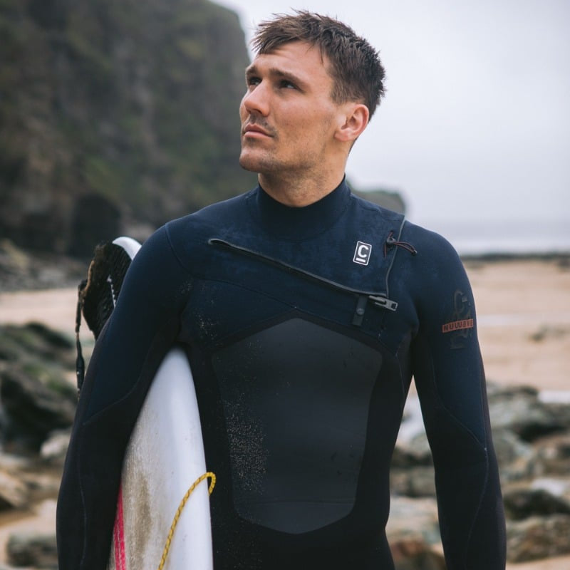 C-Skins NuWave ReWired 5/4mm Mens GBS Chest Zip Winter Wetsuit 2026 - Meteor X / Bluestone X