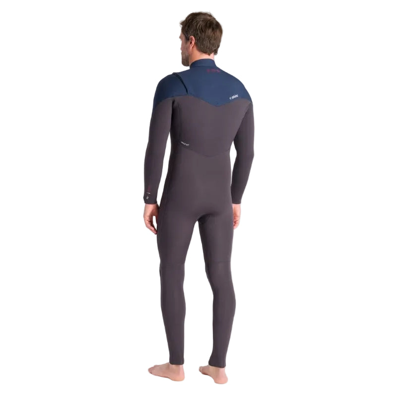 C-Skins NuWave ReWired 5/4mm Mens GBS Chest Zip Winter Wetsuit 2026 - Meteor X / Bluestone X