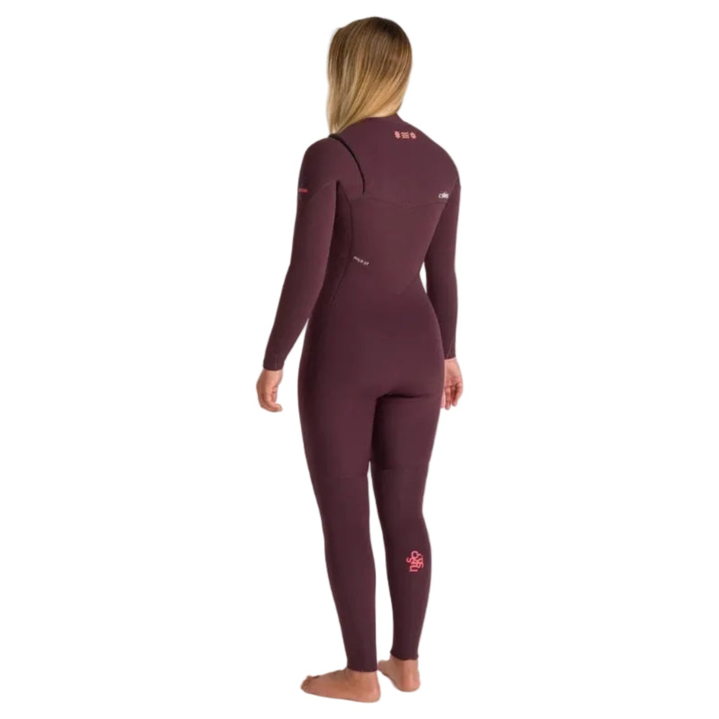 C-Skins NuWave ReWired 4/3mm Womens GBS Chest Zip Wetsuit in Rust