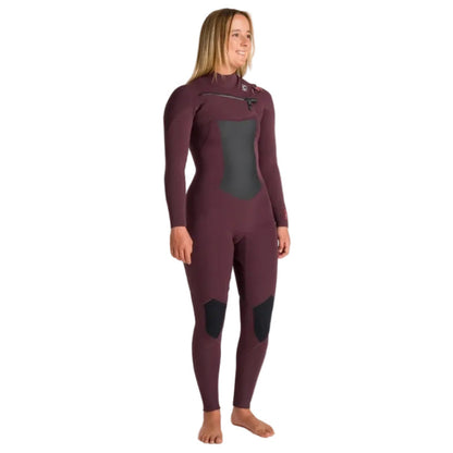C-Skins NuWave ReWired 4/3mm Womens GBS Chest Zip Wetsuit in Rust