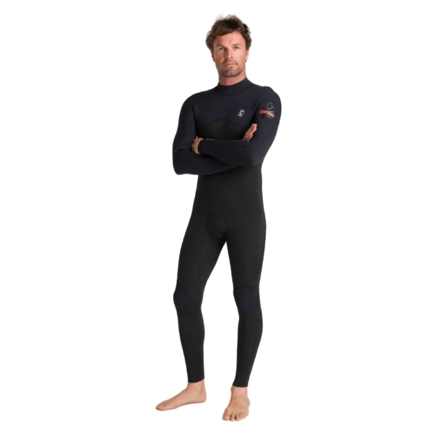  C-Skins NuWave Session 3/2mm Mens GBS Back Zip Wetsuit 2026 - Black / Warm Red