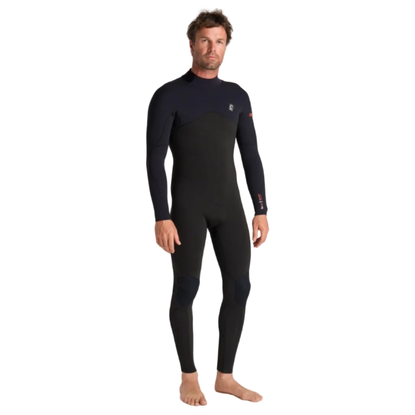 C-Skins NuWave Session 3/2mm Mens GBS Back Zip Wetsuit 2026 - Black / Warm Red
