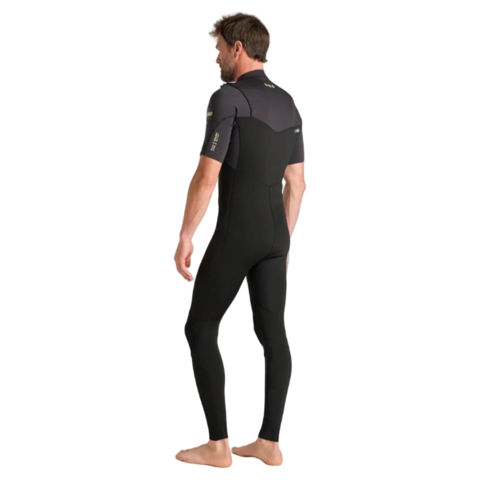 C-Skins NuWave Session Lite 2mm Mens Flatlock Chest Zip Short Arm Wetsuit 2026 - Black / Meteor