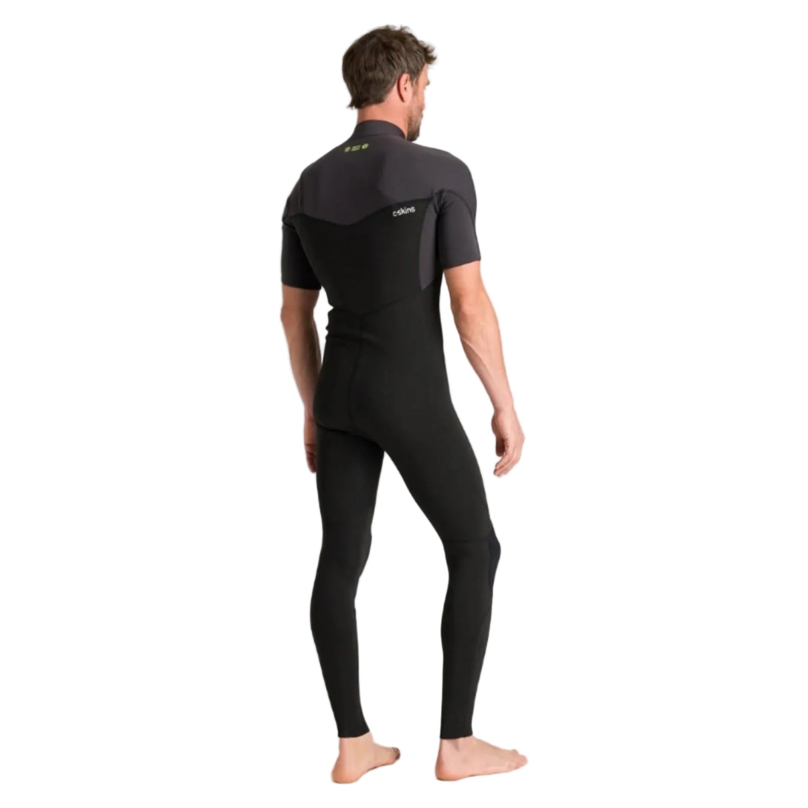 C-Skins NuWave Session Lite 2mm Mens Flatlock Chest Zip Short Arm Wetsuit 2026 - Black / Meteor