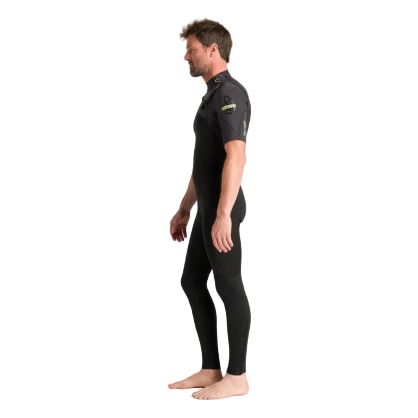C-Skins NuWave Session Lite 2mm Mens Flatlock Chest Zip Short Arm Wetsuit 2026 - Black / Meteor