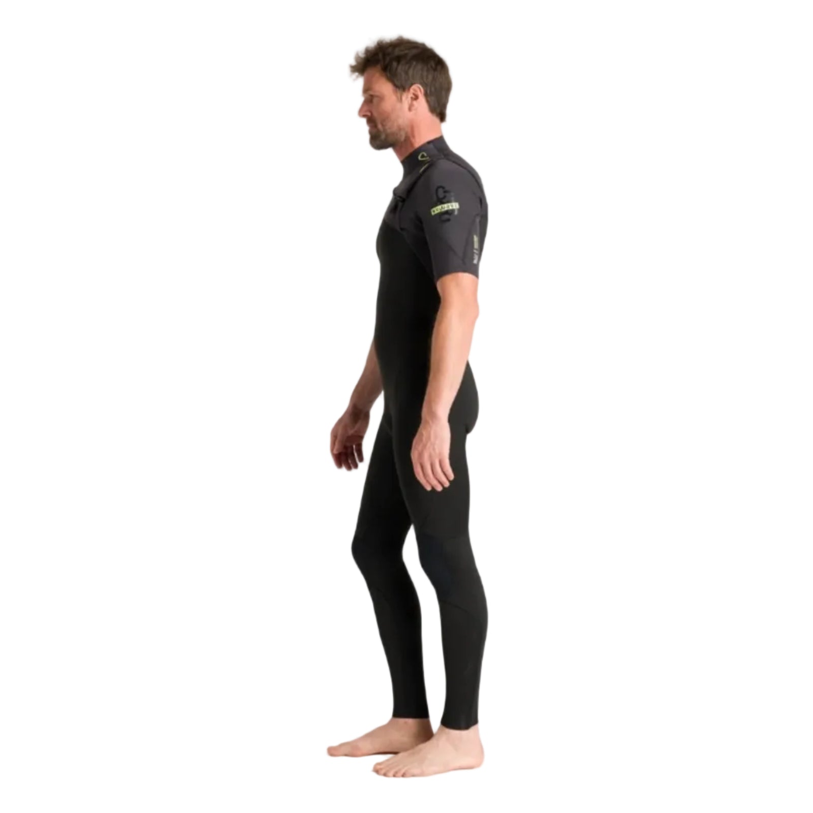 C-Skins NuWave Session Lite 2mm Mens Flatlock Chest Zip Short Arm Wetsuit 2026 - Black / Meteor