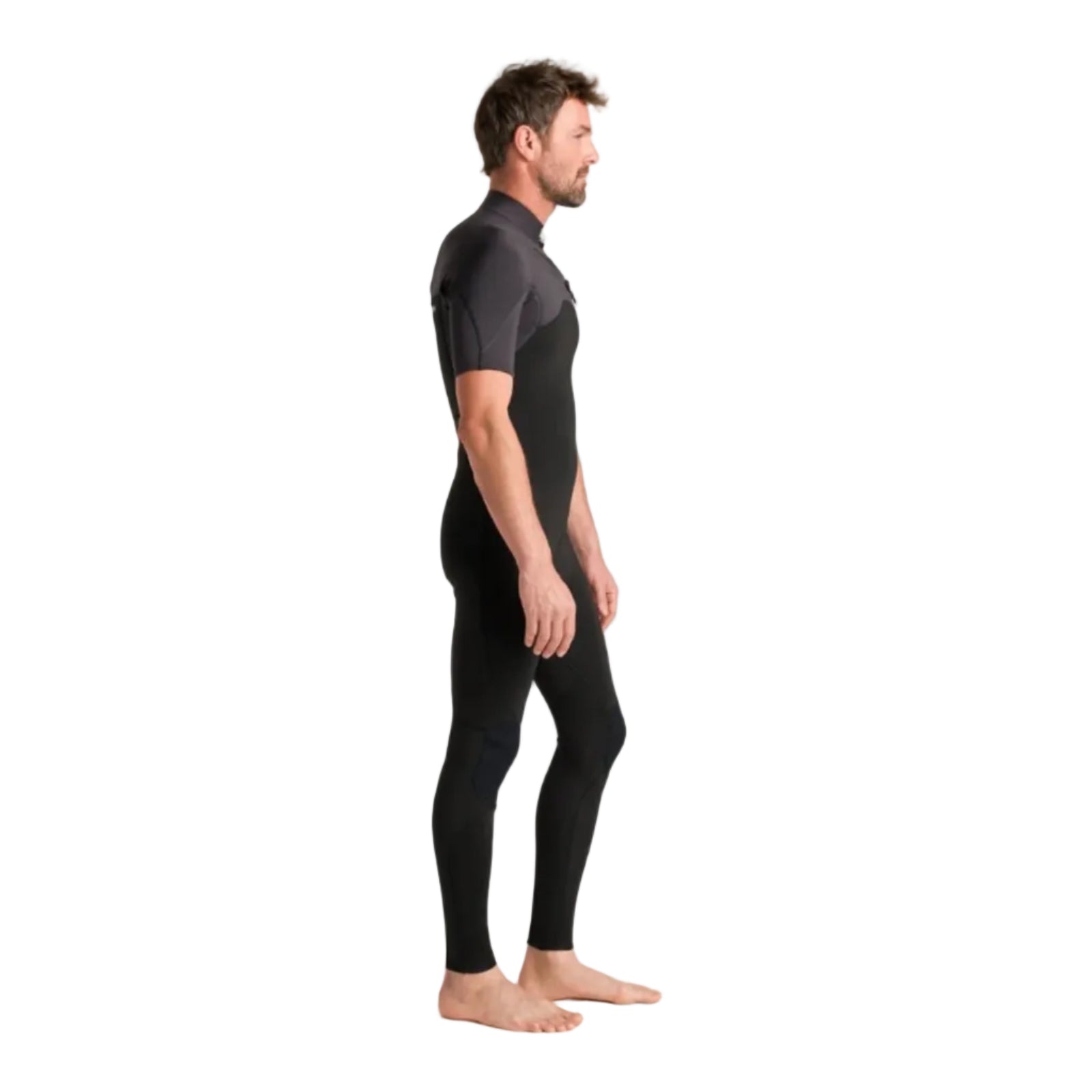 C-Skins NuWave Session Lite 2mm Mens Flatlock Chest Zip Short Arm Wetsuit 2026 - Black / Meteor