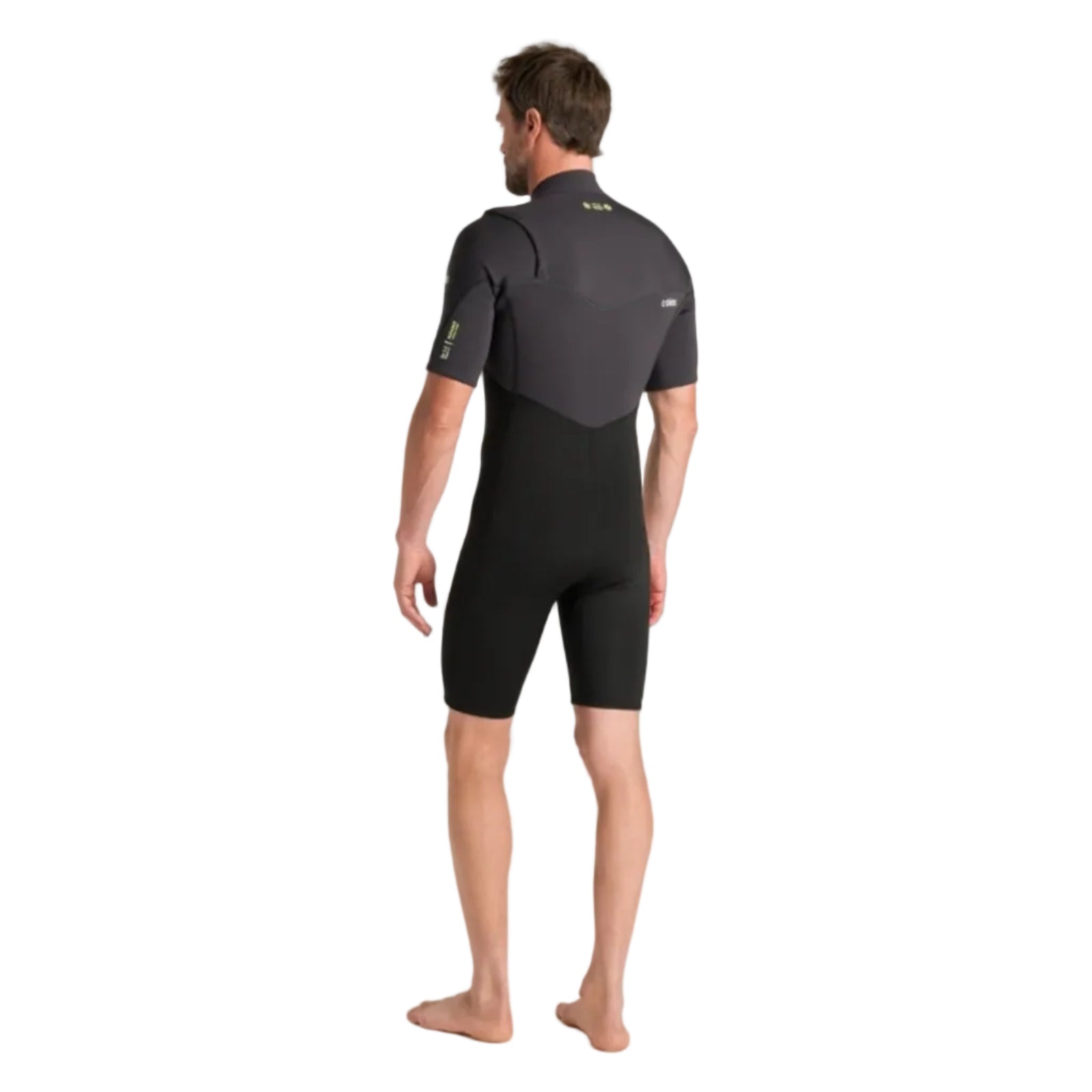 C-Skins NuWave Session Lite 2mm Mens Flatlock Chest Zip Shorty 2026 - Black / Meteor
