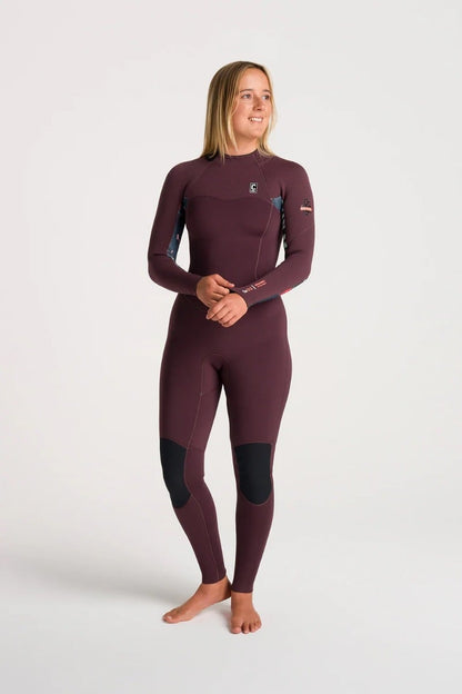 C-Skins NuWave Solace 3/2mm Womens GBS Back Zip Wetsuit 2025 - Rust