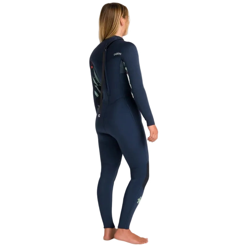 C-Skins NuWave Solace 4/3mm Womens GBS Back Zip Wetsuit 2026 - Bluestone
