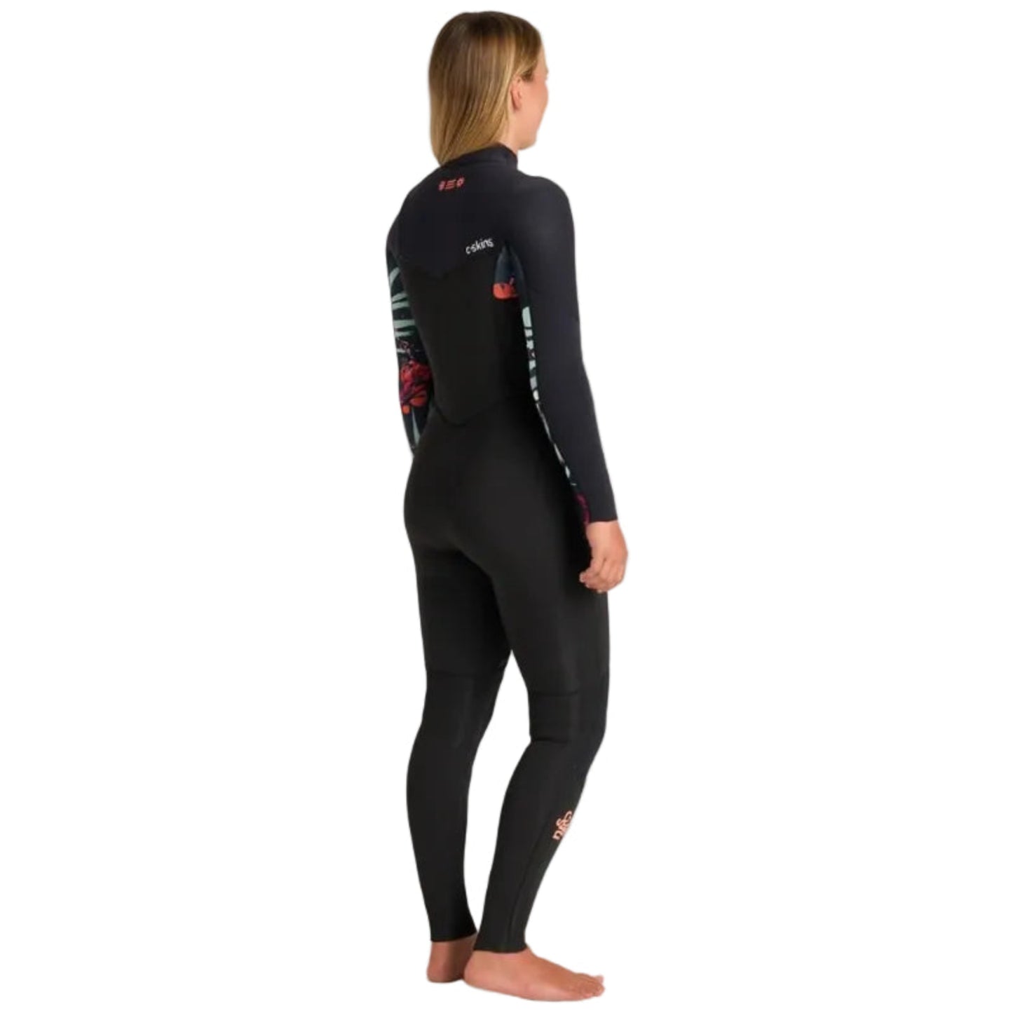 C-Skins NuWave Solace 4/3mm Womens GBS Chest Zip Wetsuit in Raven Black / Black X