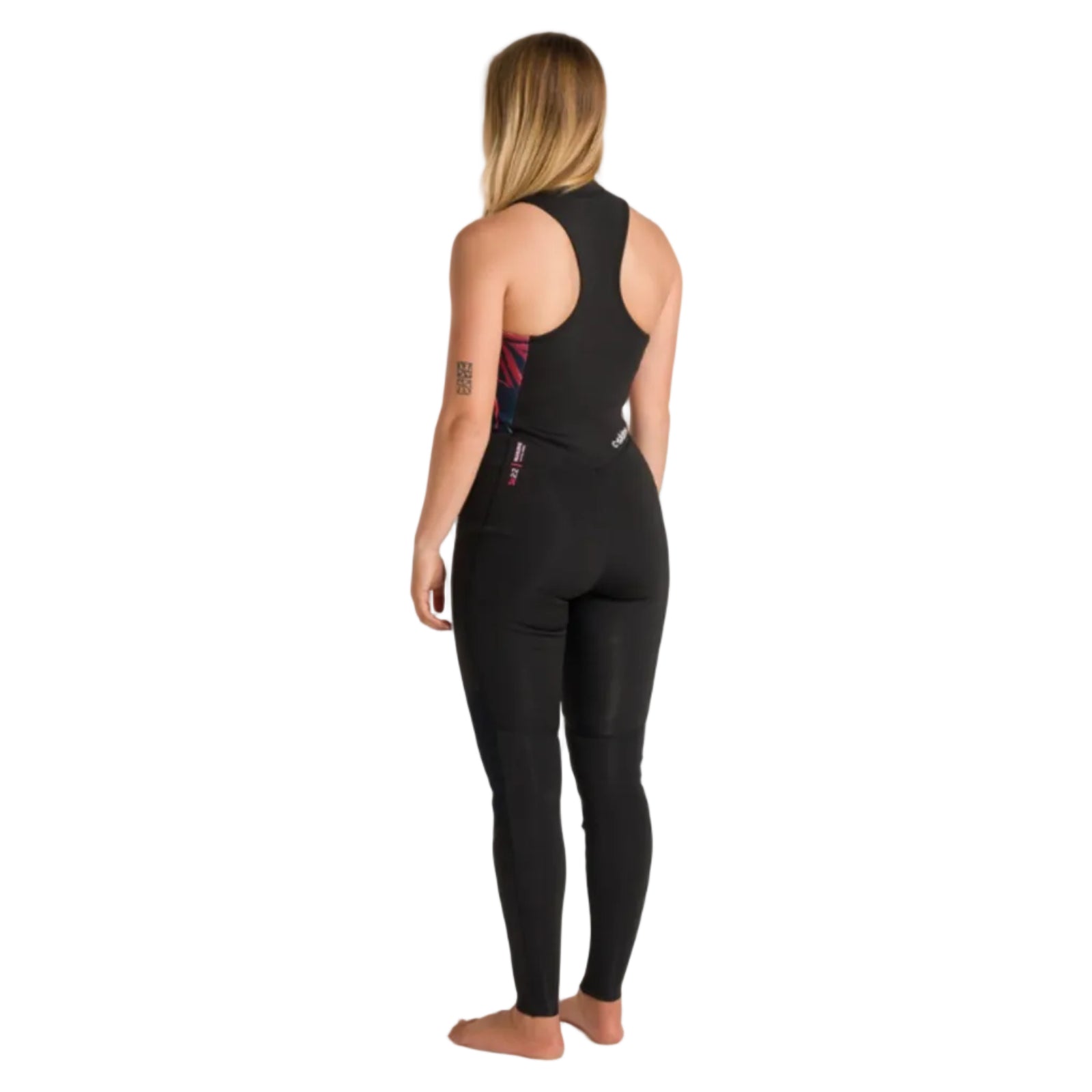 C-Skins NuWave Solace Lite 2mm Womens FL Front Zip Long Jane Wetsuit - Black / Tropical