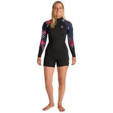 C-Skins NuWave Solace Lite 2mm Womens FL Back Zip Shorty 2026 - Black / Tropical