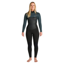 C-Skins NuWave Surflite 4/3mm Womens Back Zip GBS Wetsuit 2025 - Black / Dark Forest / Retro Blue
