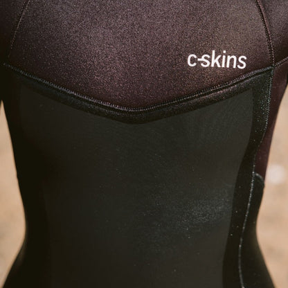 C-Skins NuWave Surflite 5/4/3mm Womens GBS Back Zip Wetsuit 2026 - Black / Rust / Yellow