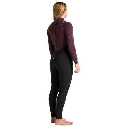 C-Skins NuWave Surflite 5/4/3mm Womens GBS Back Zip Wetsuit 2026 - Black / Rust / Yellow