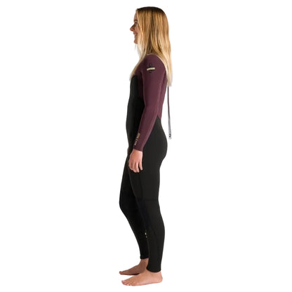 C-Skins NuWave Surflite 5/4/3mm Womens GBS Back Zip Wetsuit 2026 - Black / Rust / Yellow