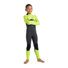 C-Skins NuWave Legend 4/3mm Junior GBS Back Zip Wetsuit 2026 - Meteor / Lime / Orange