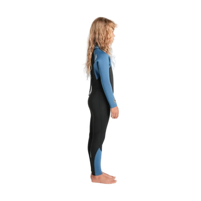C-Skins NuWave Legend 5/4mm Junior GBS Back Zip Wetsuit 2026 - Black / Steel Blue / Aqua