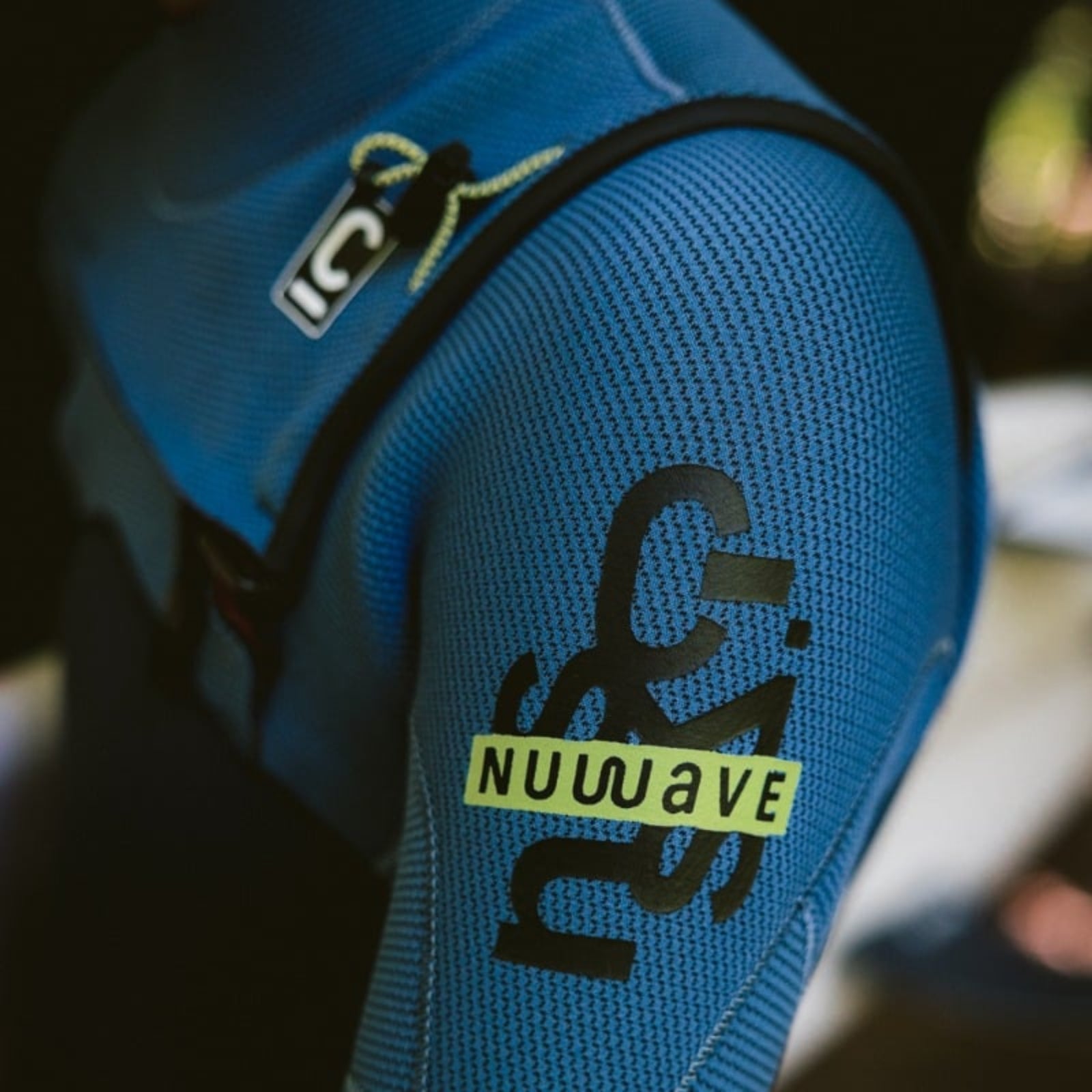C-Skins NuWave Session 4/3mm Junior GBS Chest Zip Wetsuit 2026 - Bluestone/Steel Blue X/Lime