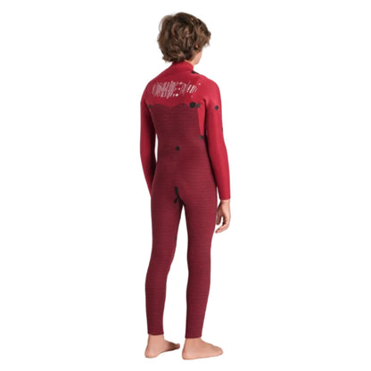 C-Skins NuWave Session 4/3mm Junior GBS Chest Zip Wetsuit 2026 - Bluestone/Steel Blue X/Lime