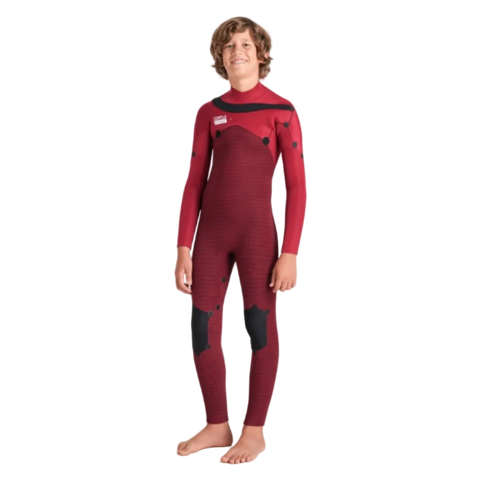 C-Skins NuWave Session 4/3mm Junior GBS Chest Zip Wetsuit 2026 - Bluestone/Steel Blue X/Lime