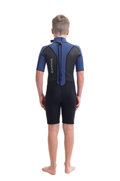 OA Classic 3/2mm Kids Shorty Wetsuit - Black / Blue