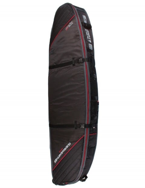 Ocean and Earth Quad Wheel 7ft Shortboard Board Cover - Black - Full View