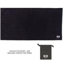 Ocean & Earth Travel Light Towel Black - One Size   - Towel with Travel Pocket