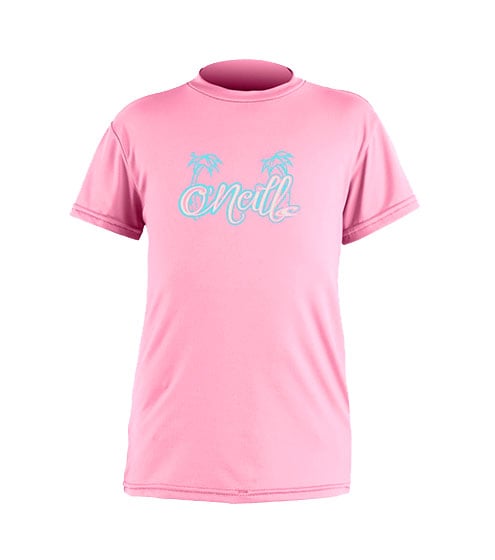 O'Neill Girls Toddlers Skins S/S Rash Tee - Pink