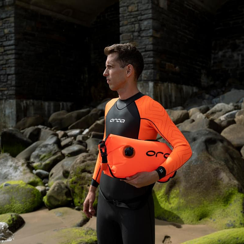 Orca Vitalis Hi-Vis Men's Openwater Swim Wetsuit 2026 - Black/Orange