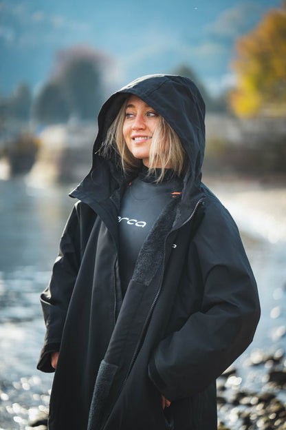Orca Thermal Parka Changing Robe - Black