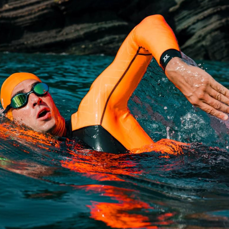 Orca Vitalis Hi-Vis Men's Openwater Swim Wetsuit 2026 - Black/Orange