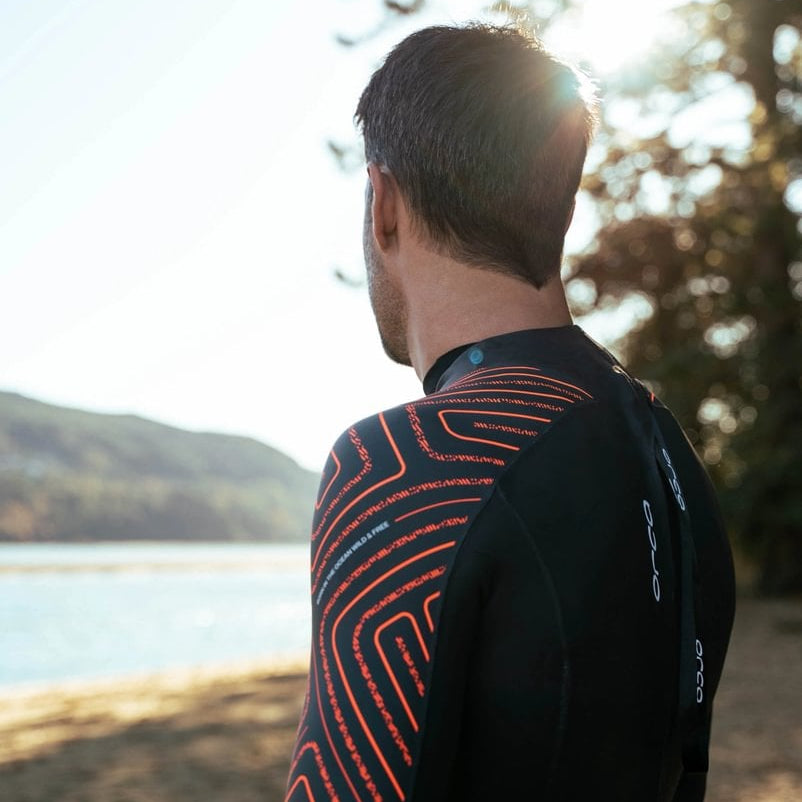 Orca Vitalis Thermal Men's Openwater Swim Wetsuit 2026 - Black/Orange