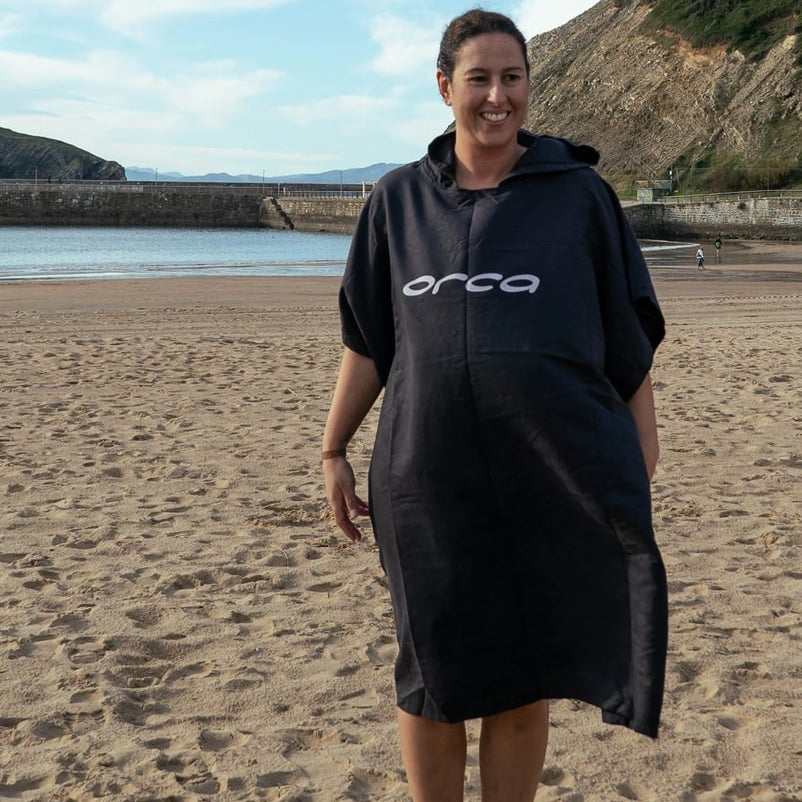 Orca Poncho Changing Towel Robe - Black