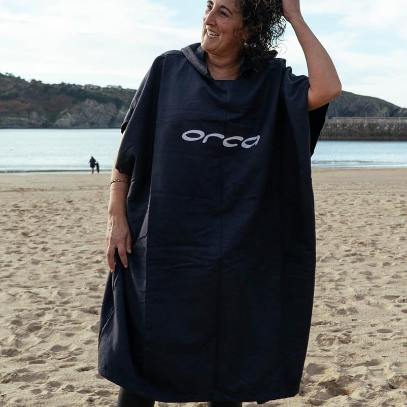 Orca Poncho Changing Towel Robe - Black